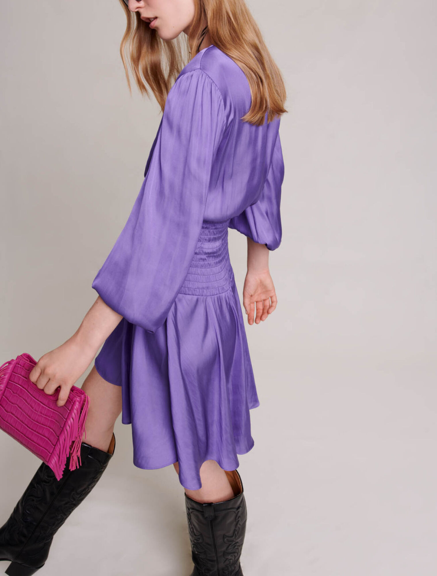 Short satin dress