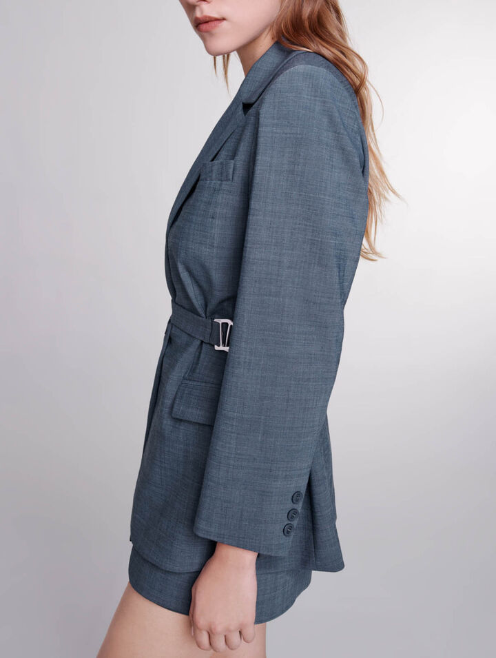Veste de tailleur à ceinture