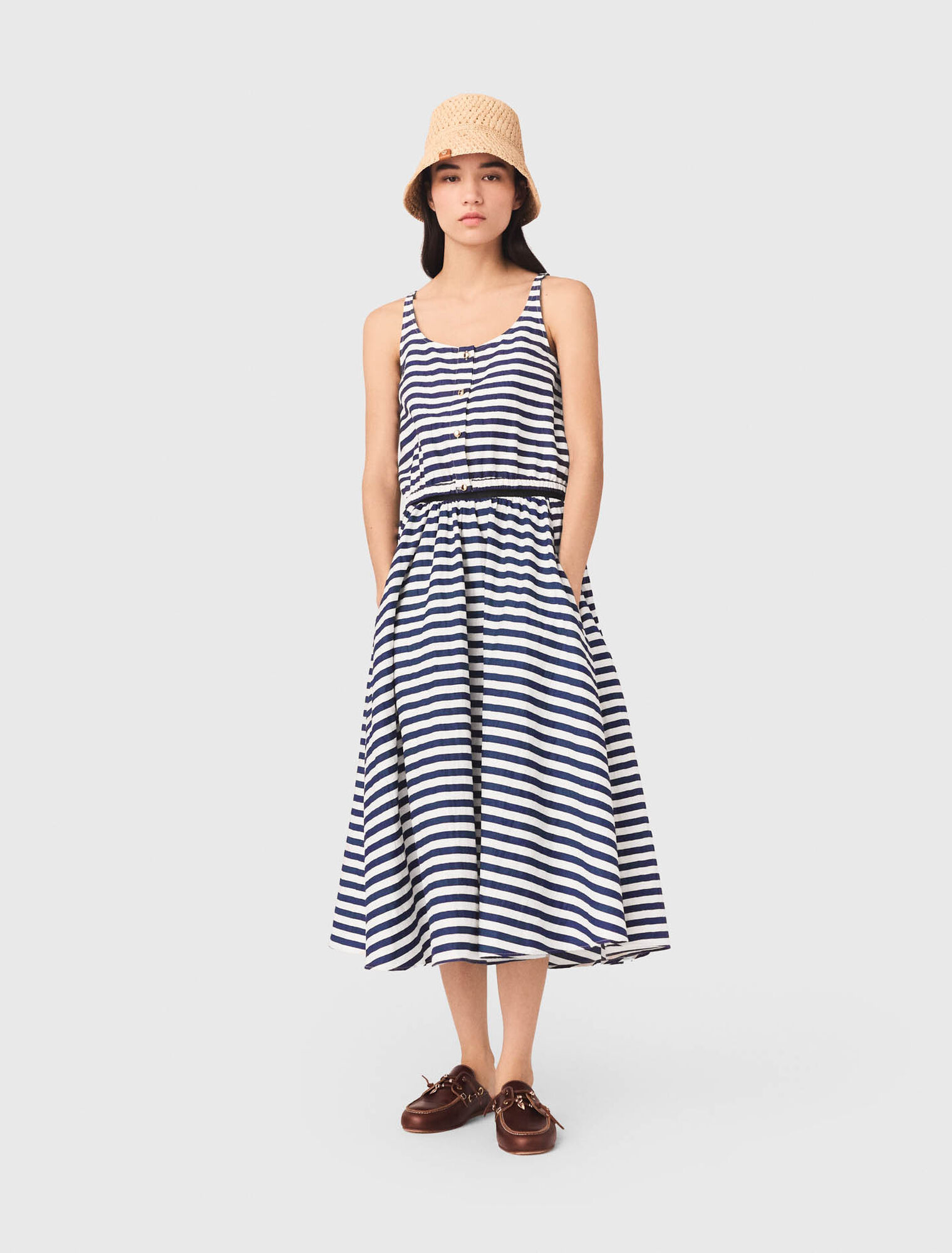 Top en lin m&eacute;lang&eacute;