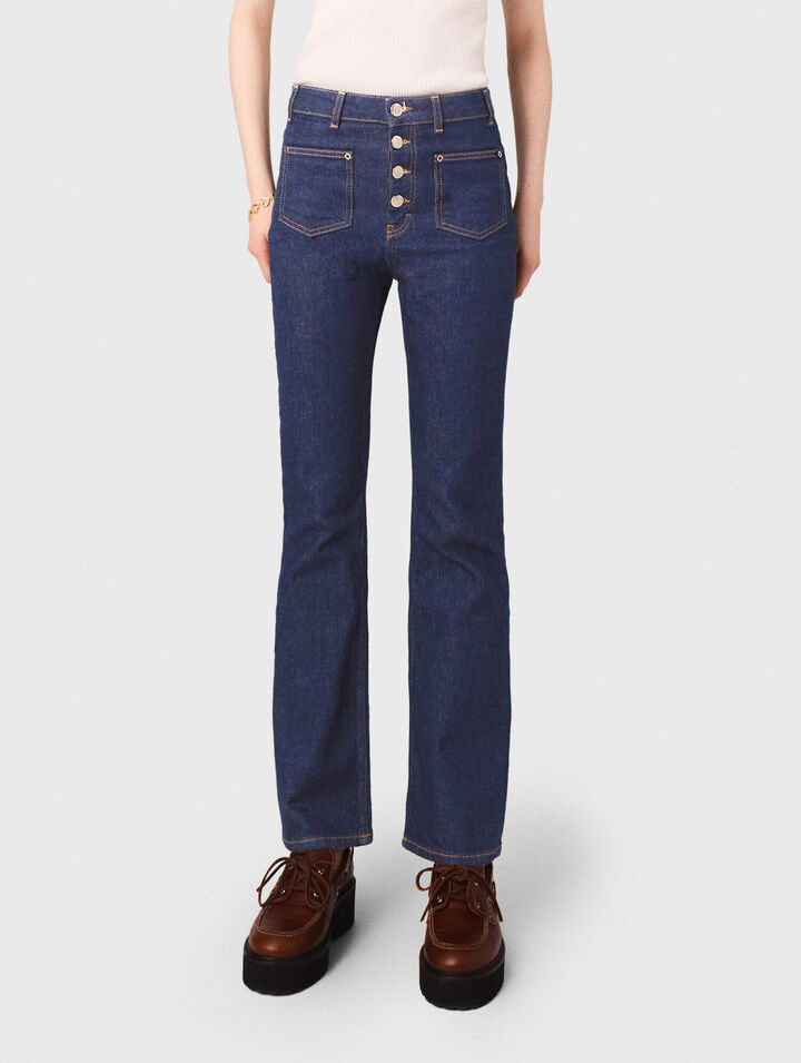 Denim jeans with pockets