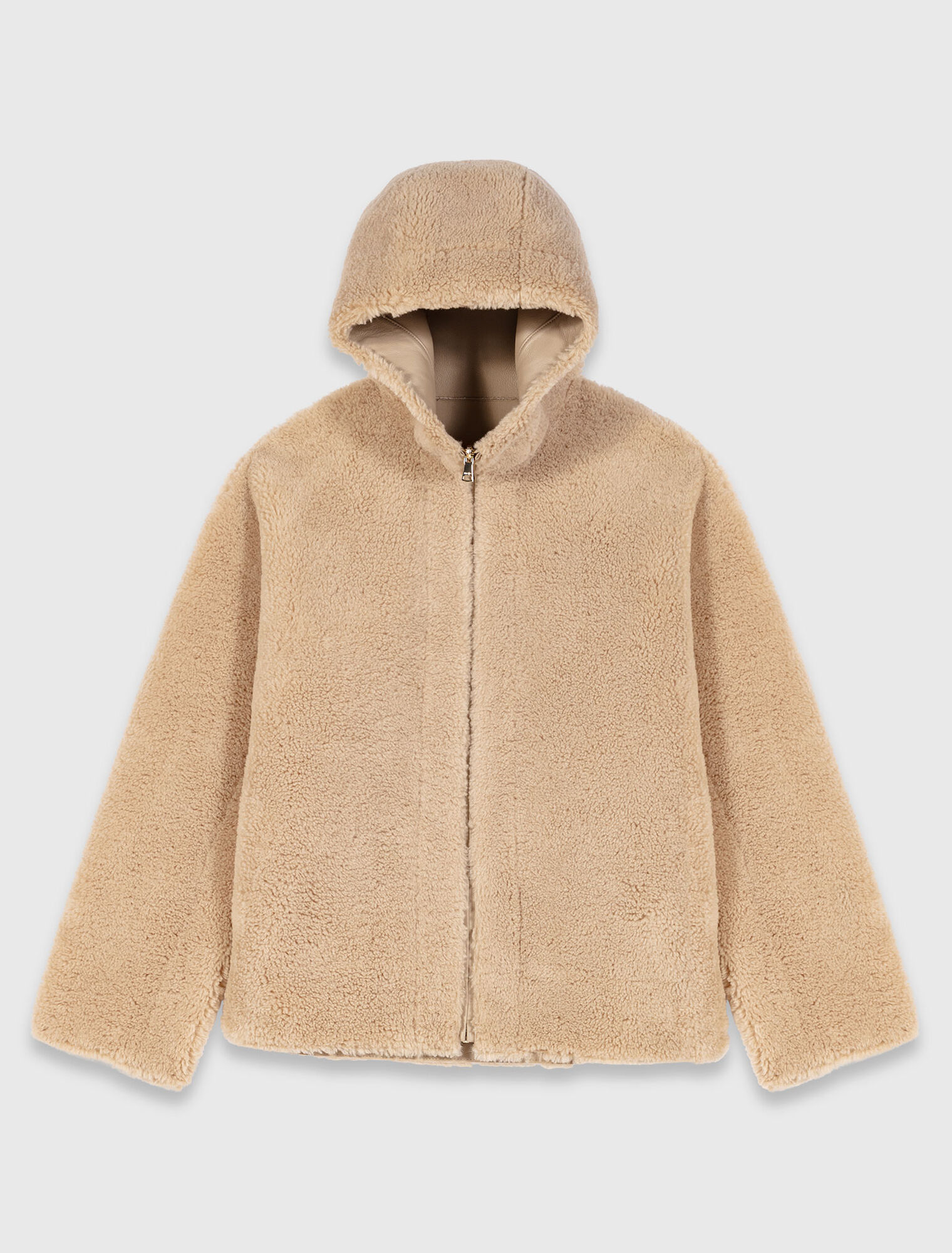 Reversible coat with hood