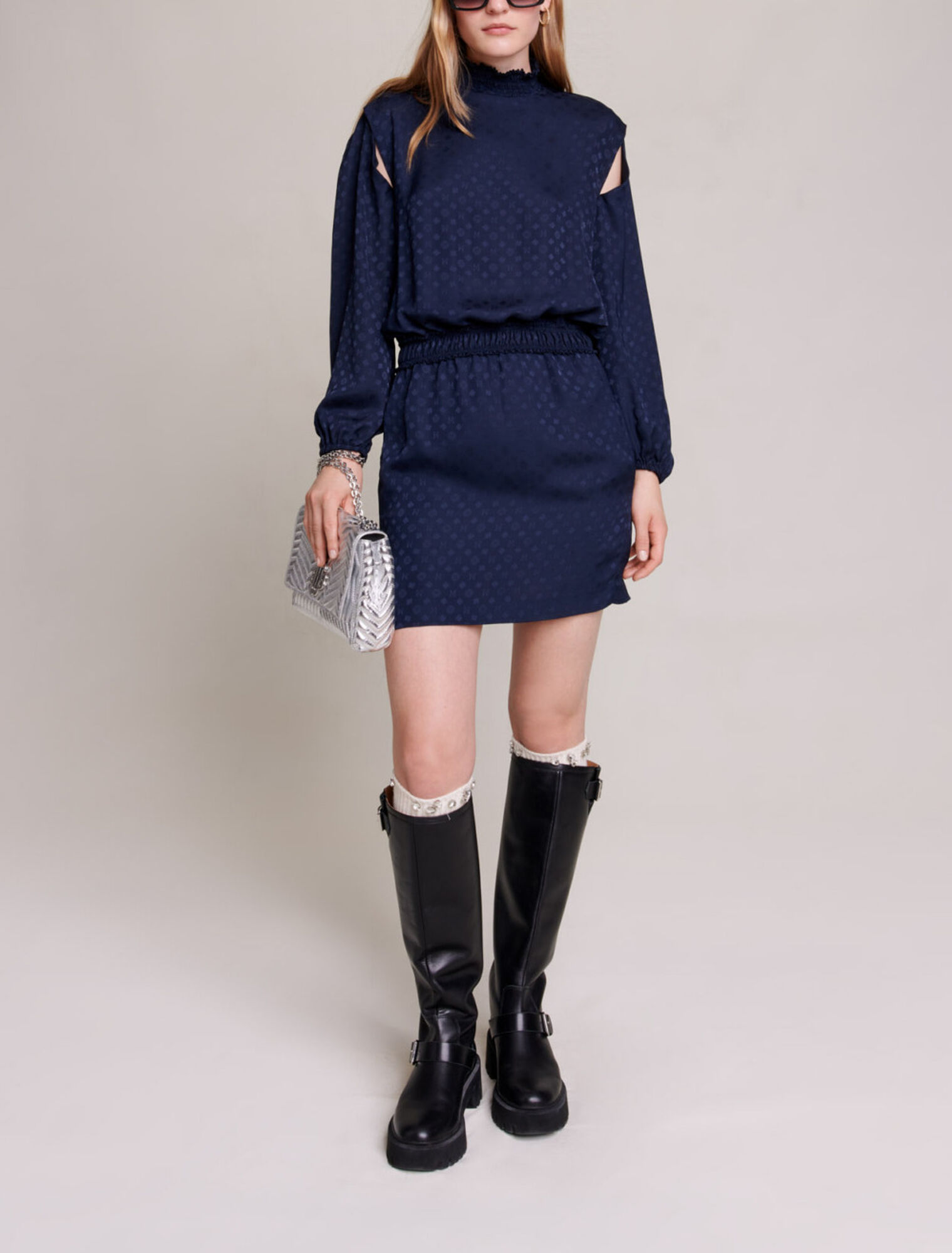 Robe courte en tweed