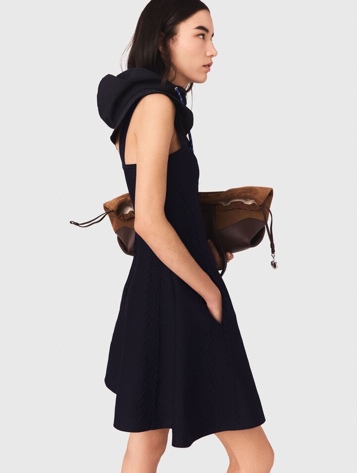 Robe babydoll courte en maille