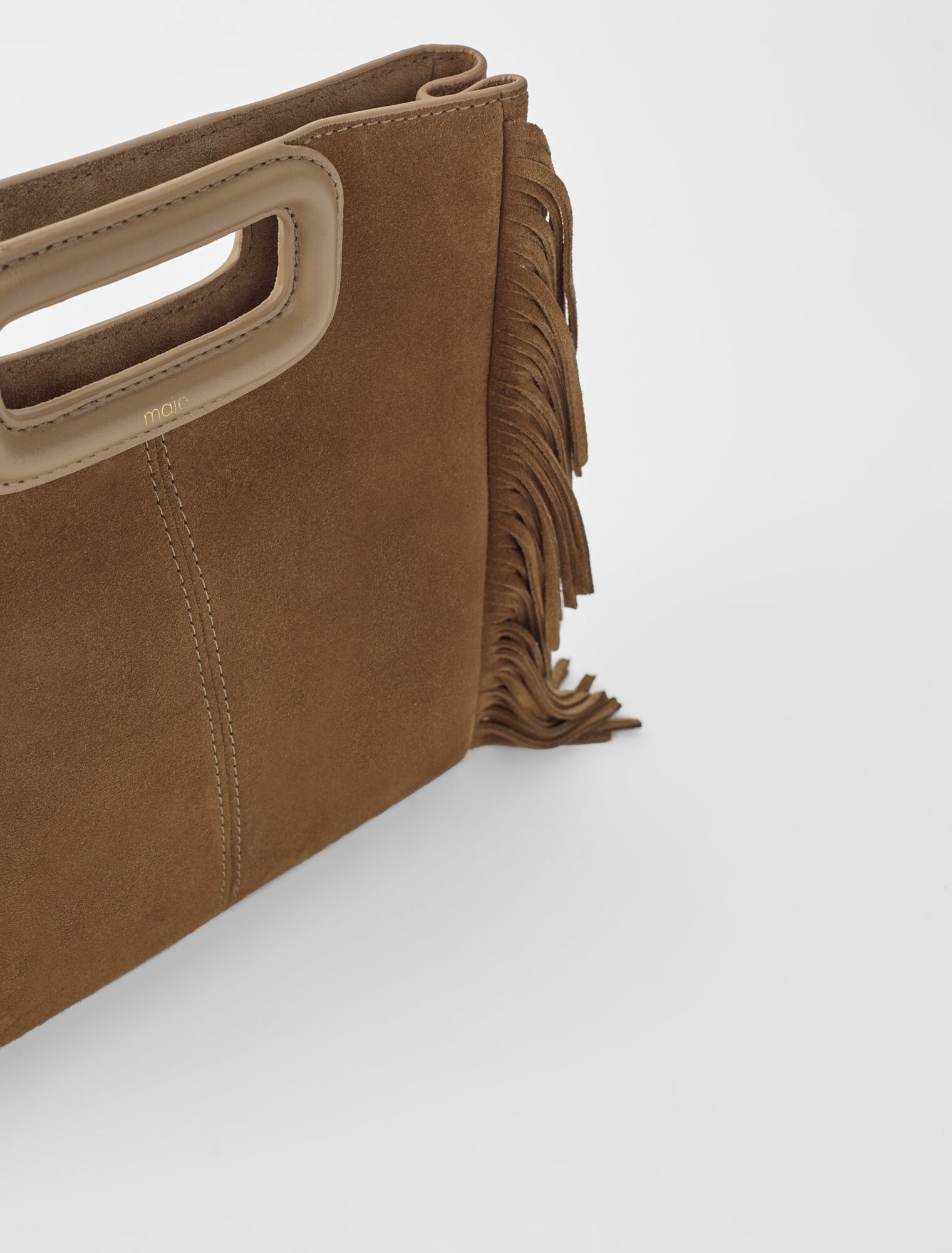Sac M à franges en suède