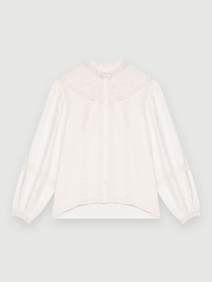 Chemise à broderies anglaises
