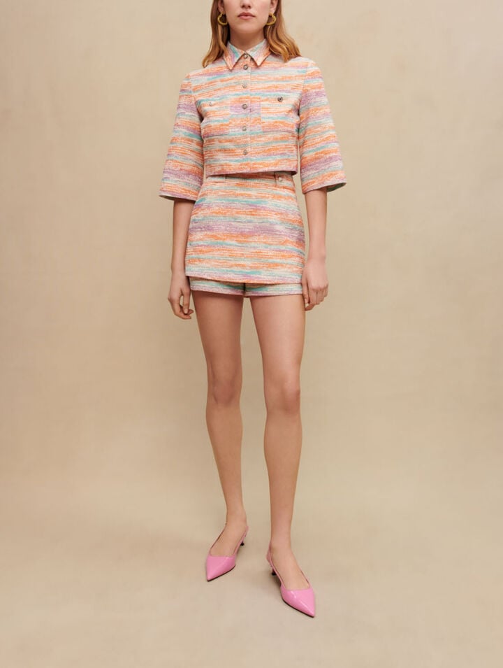 Jupe short en tweed