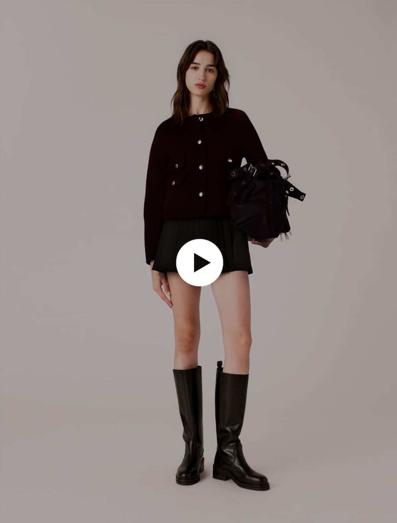 Short droit plissé