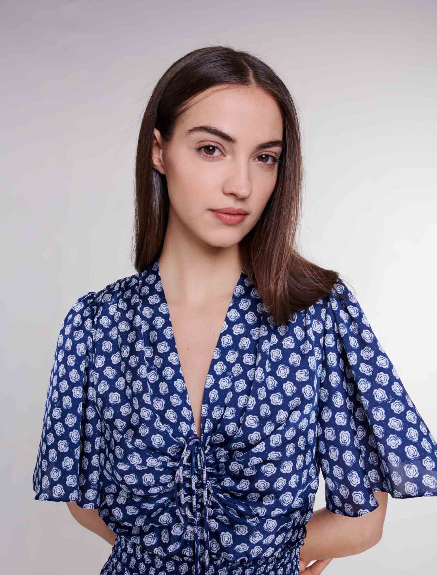 Robe longue imprimée
