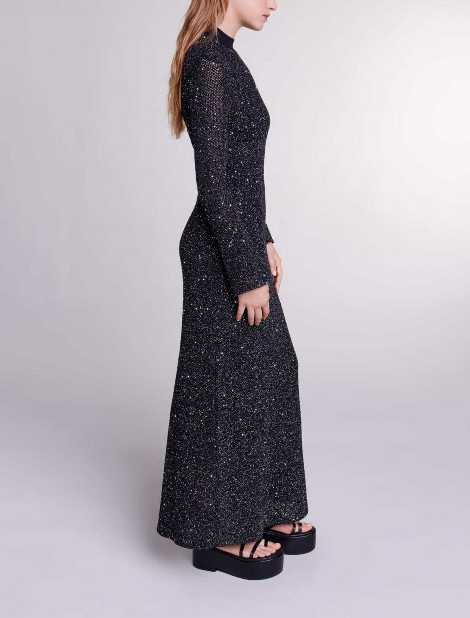 Robe longue en maille