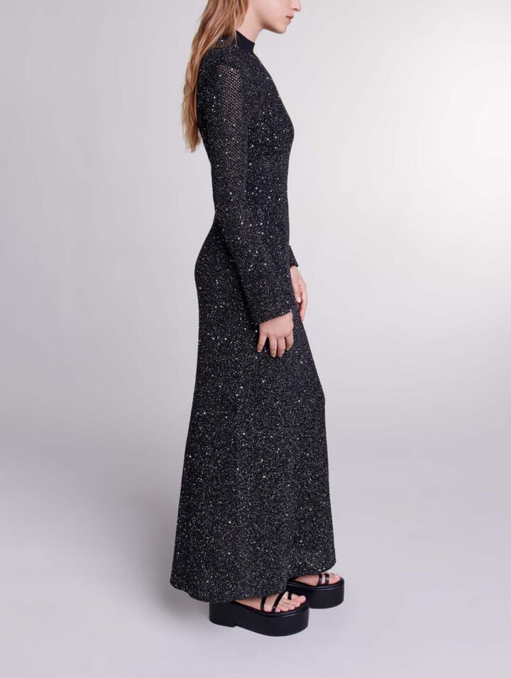 Robe longue en maille