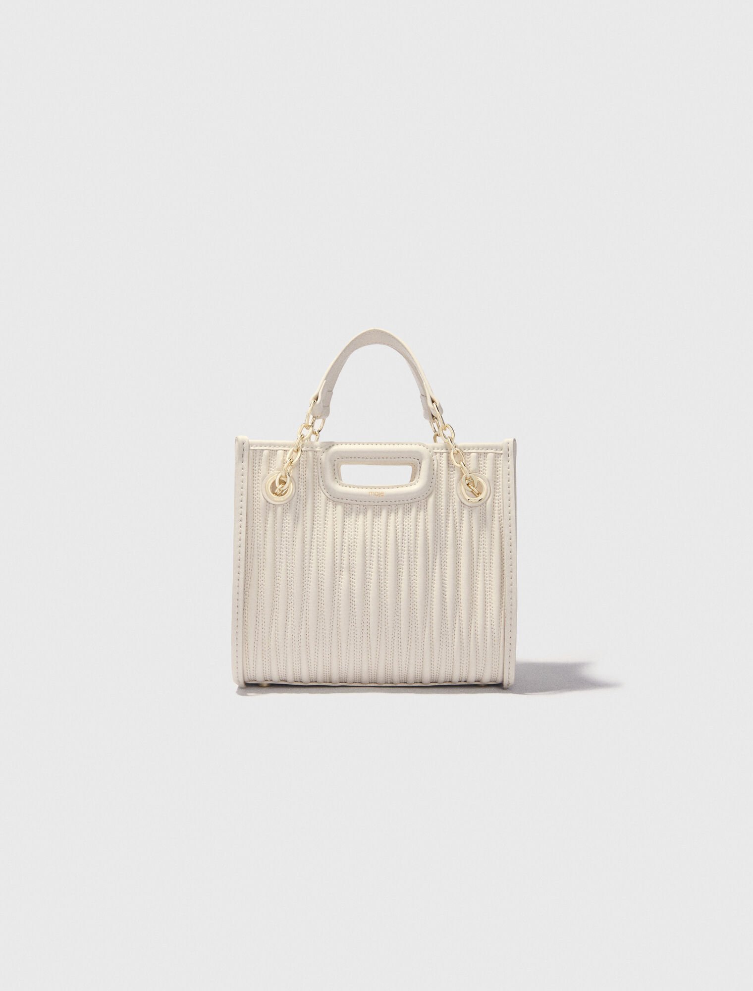 Mini quilted leather tote bag