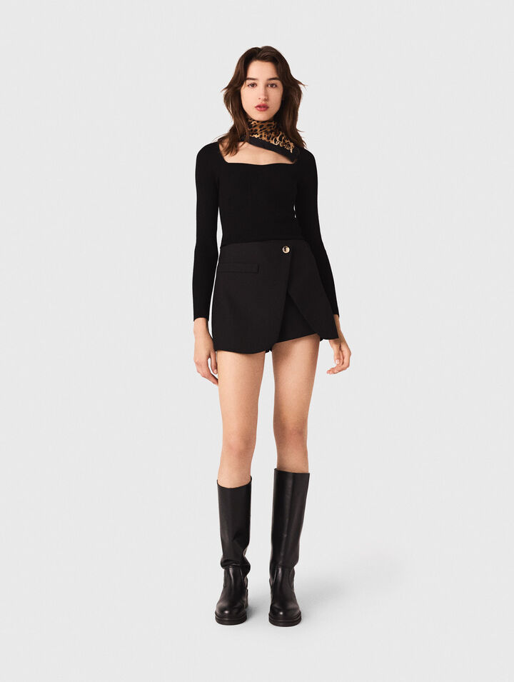 Pull en maille cotelée