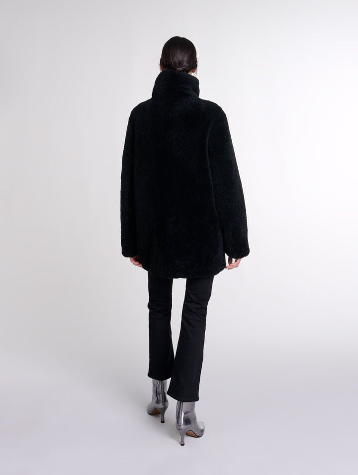 Manteau en cuir réversible