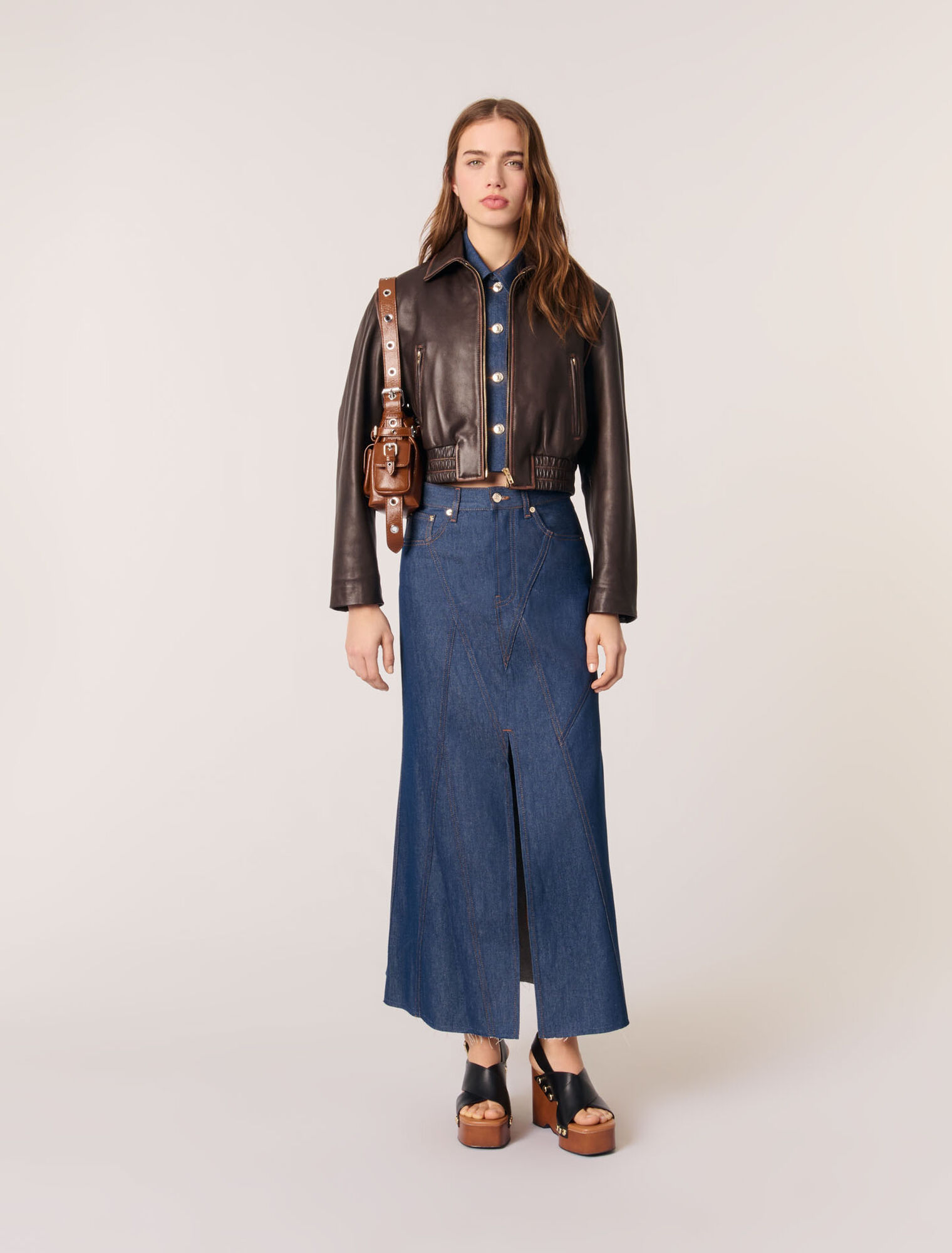 Jupe longue en denim