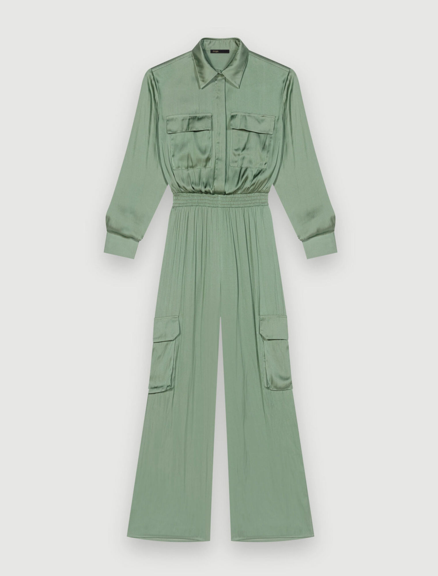 Satin pants suit