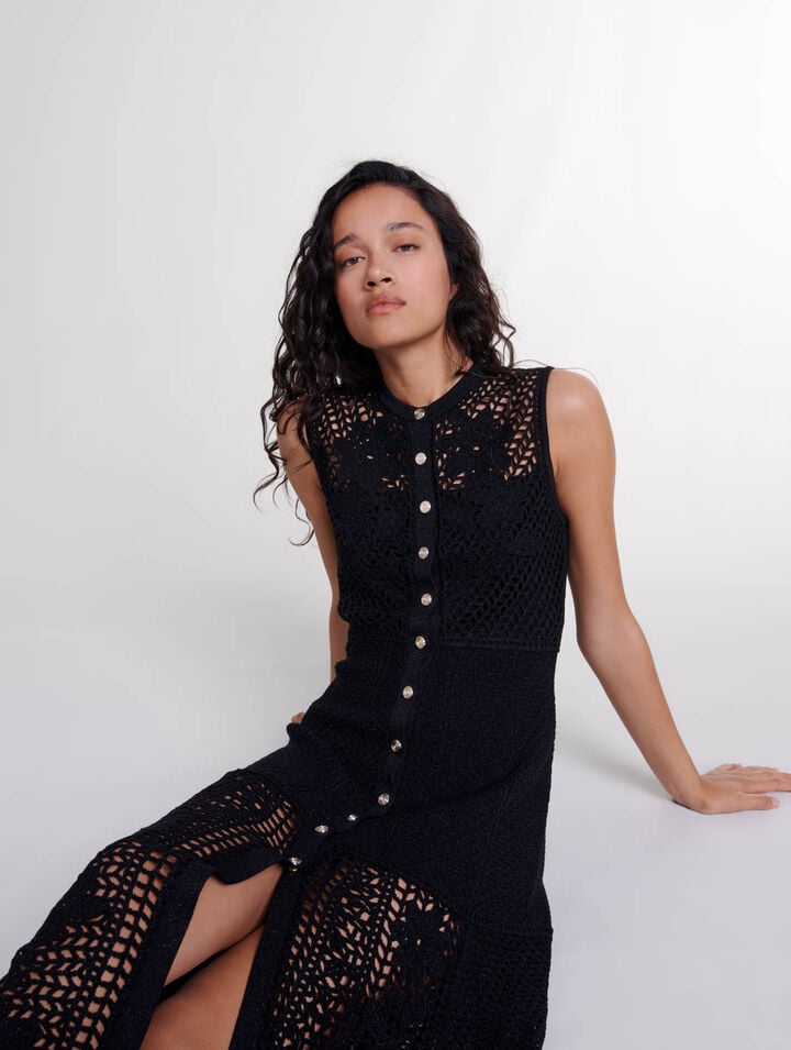 Robe longue en crochet