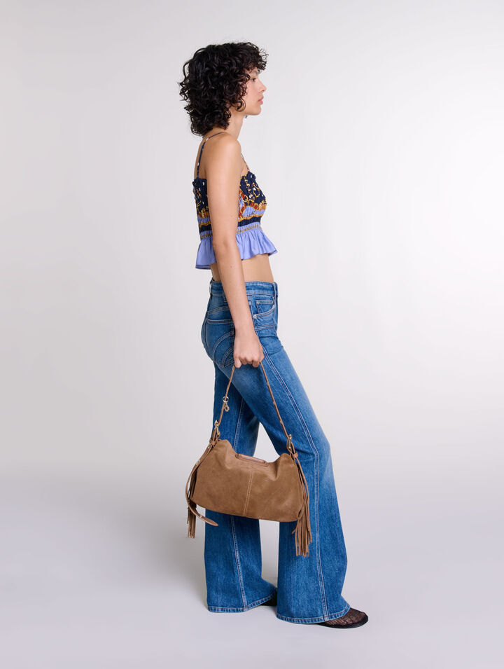 Embroidered flared jeans