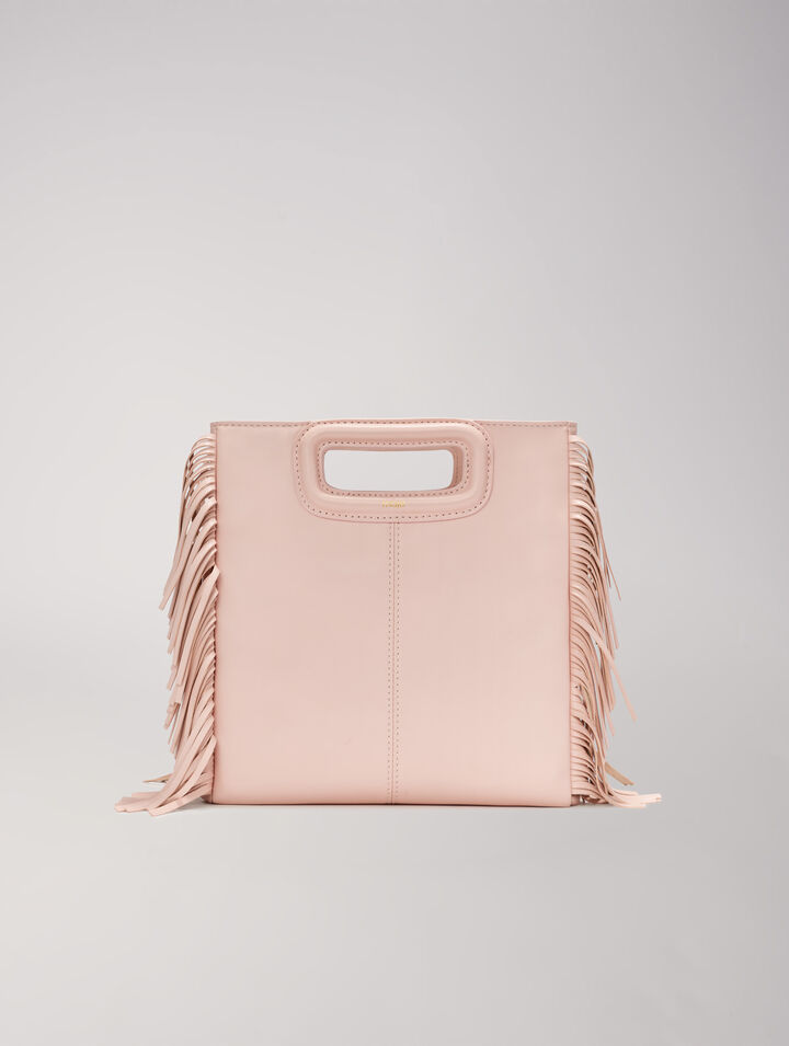 Sac M en cuir à franges