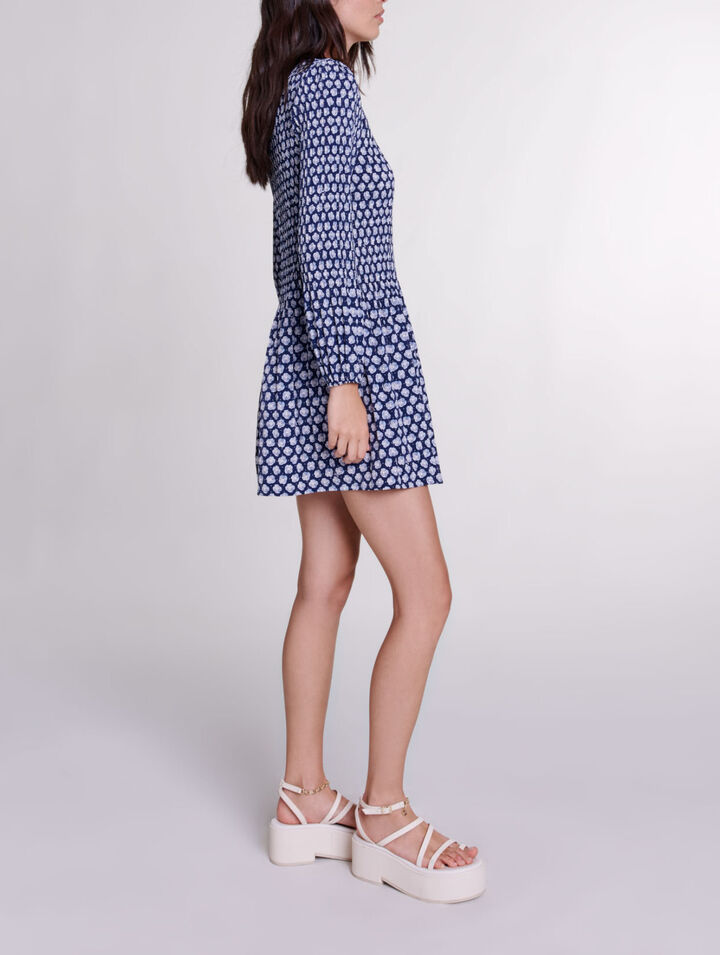 Robe courte fleurie