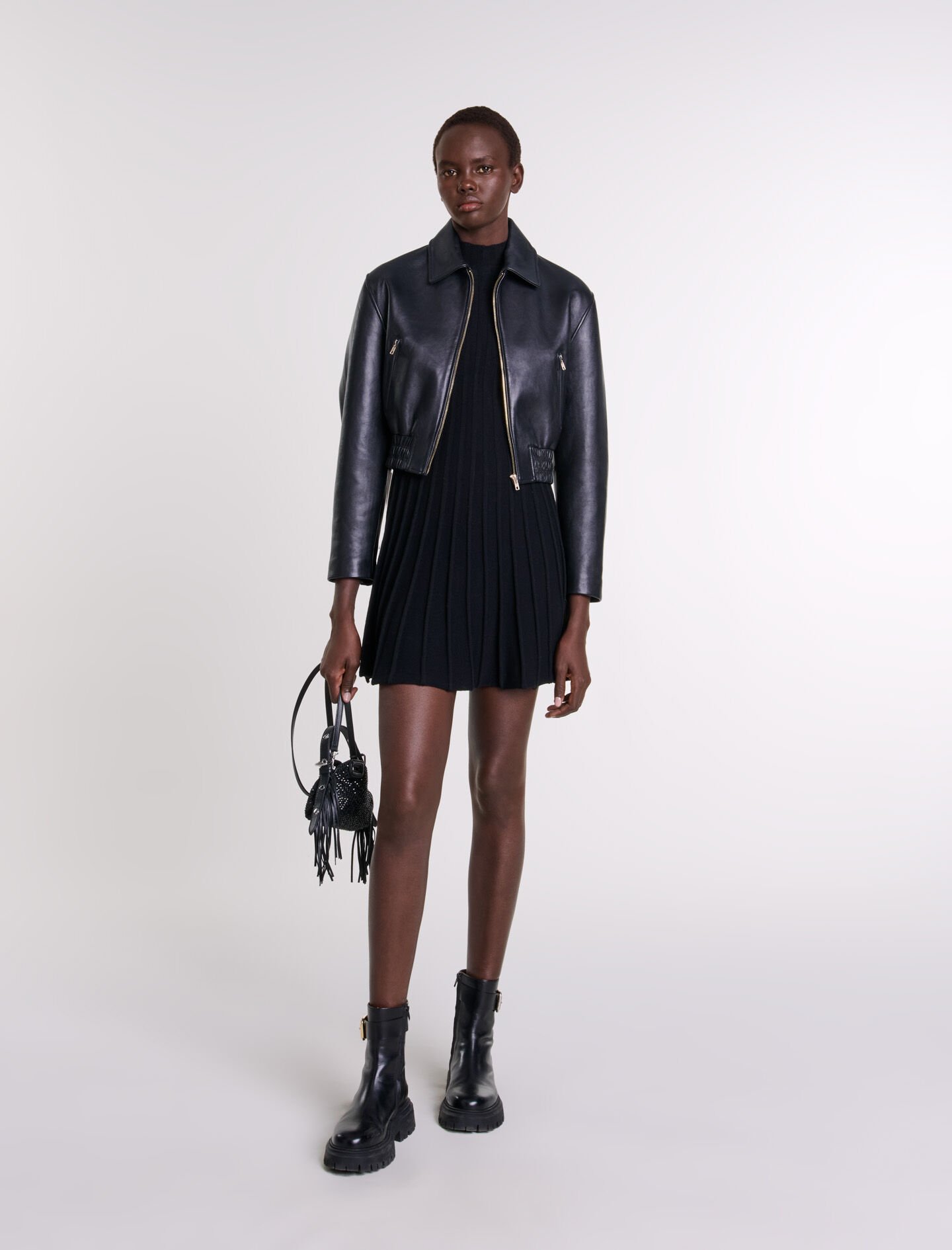 Veste cuir femme maje deals