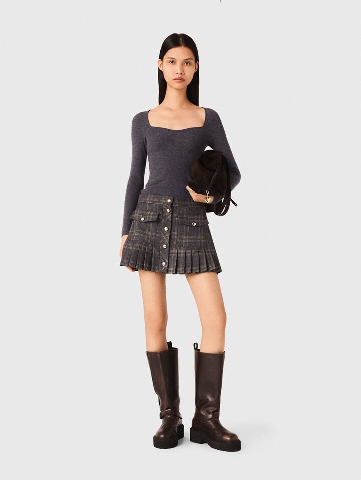Rib knit jumper