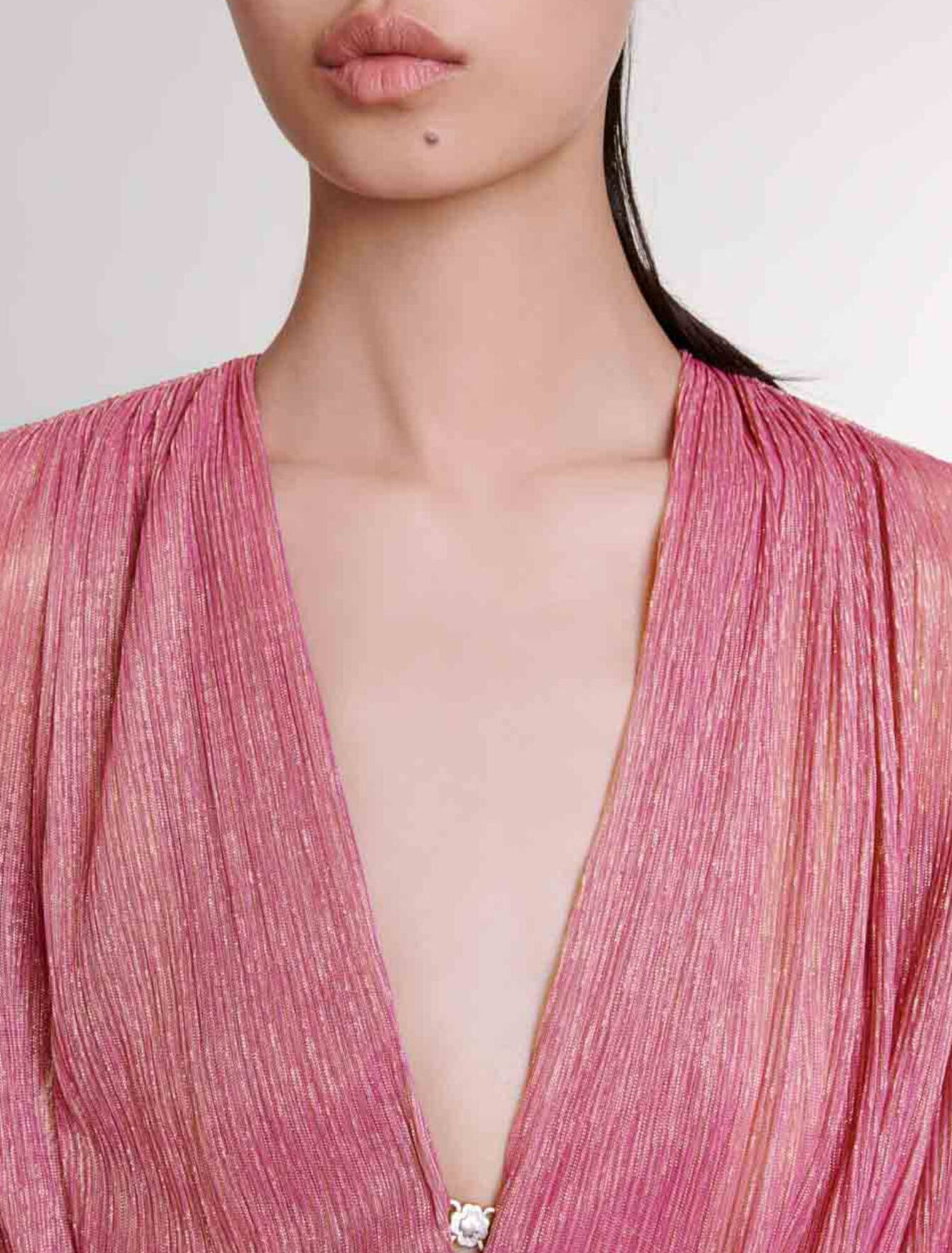 Robe courte lamée
