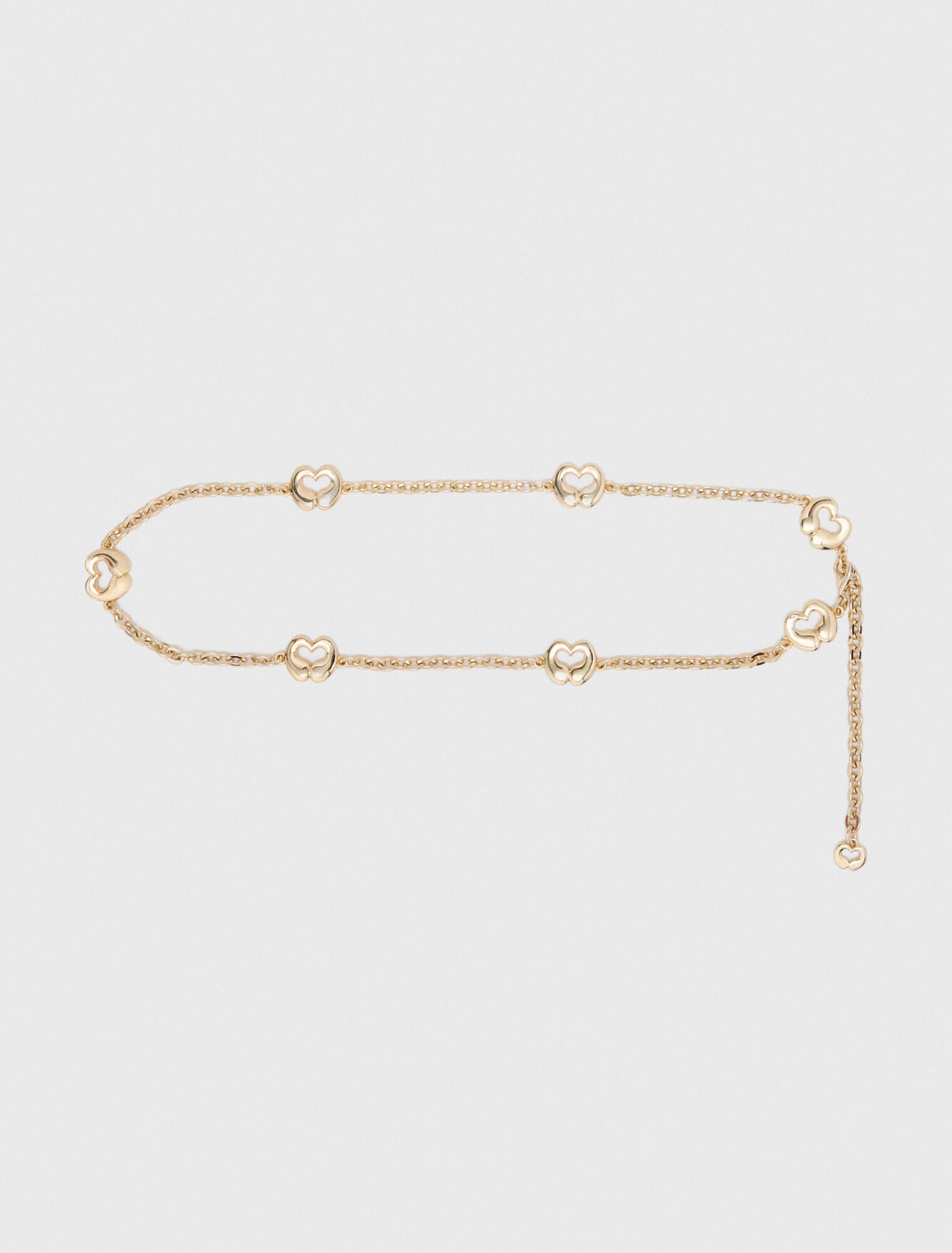 Chain belt with logo details