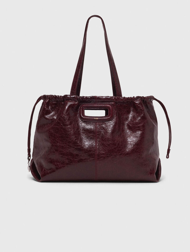 Sac M Tote en cuir craquel&eacute;