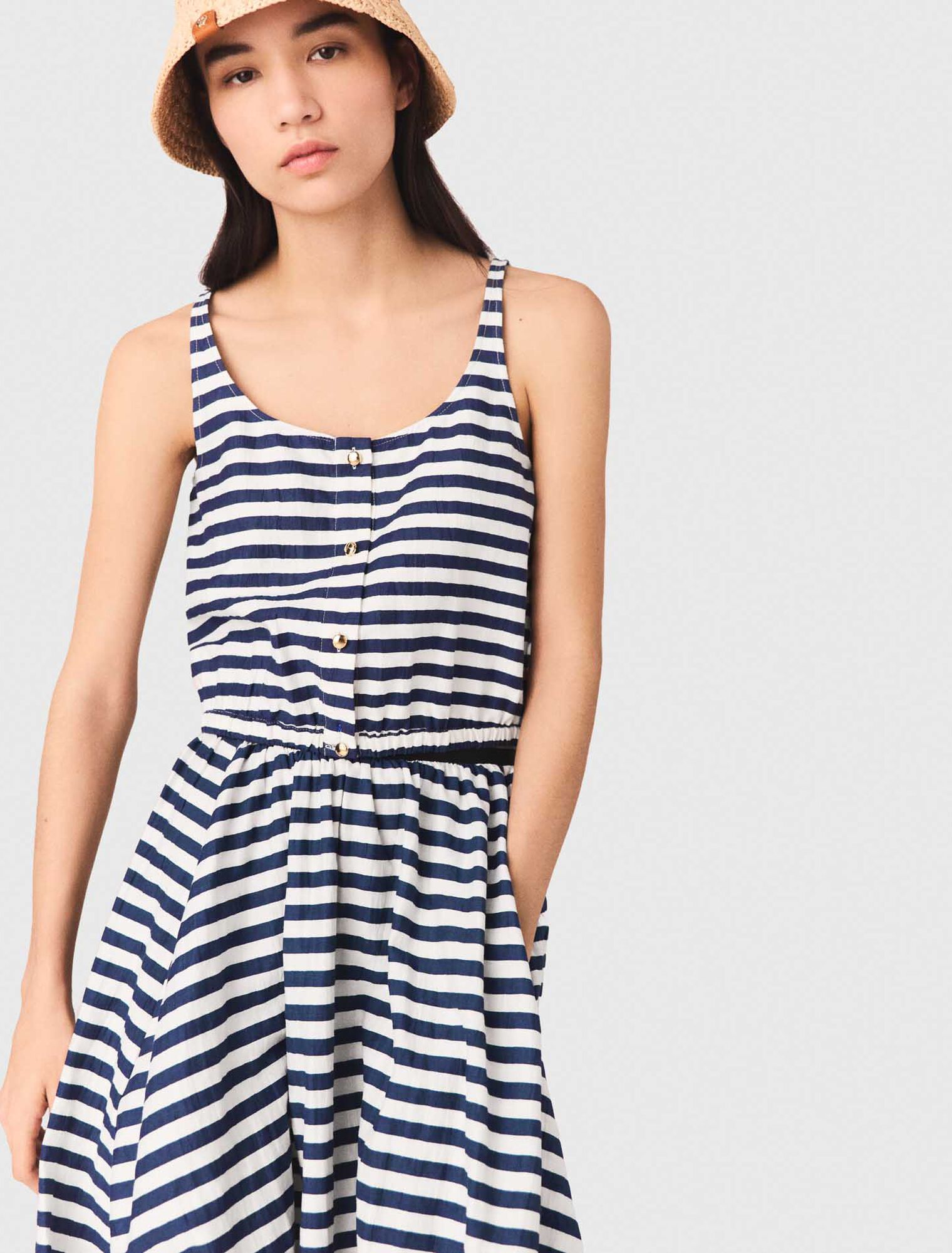 Top en lin m&eacute;lang&eacute;