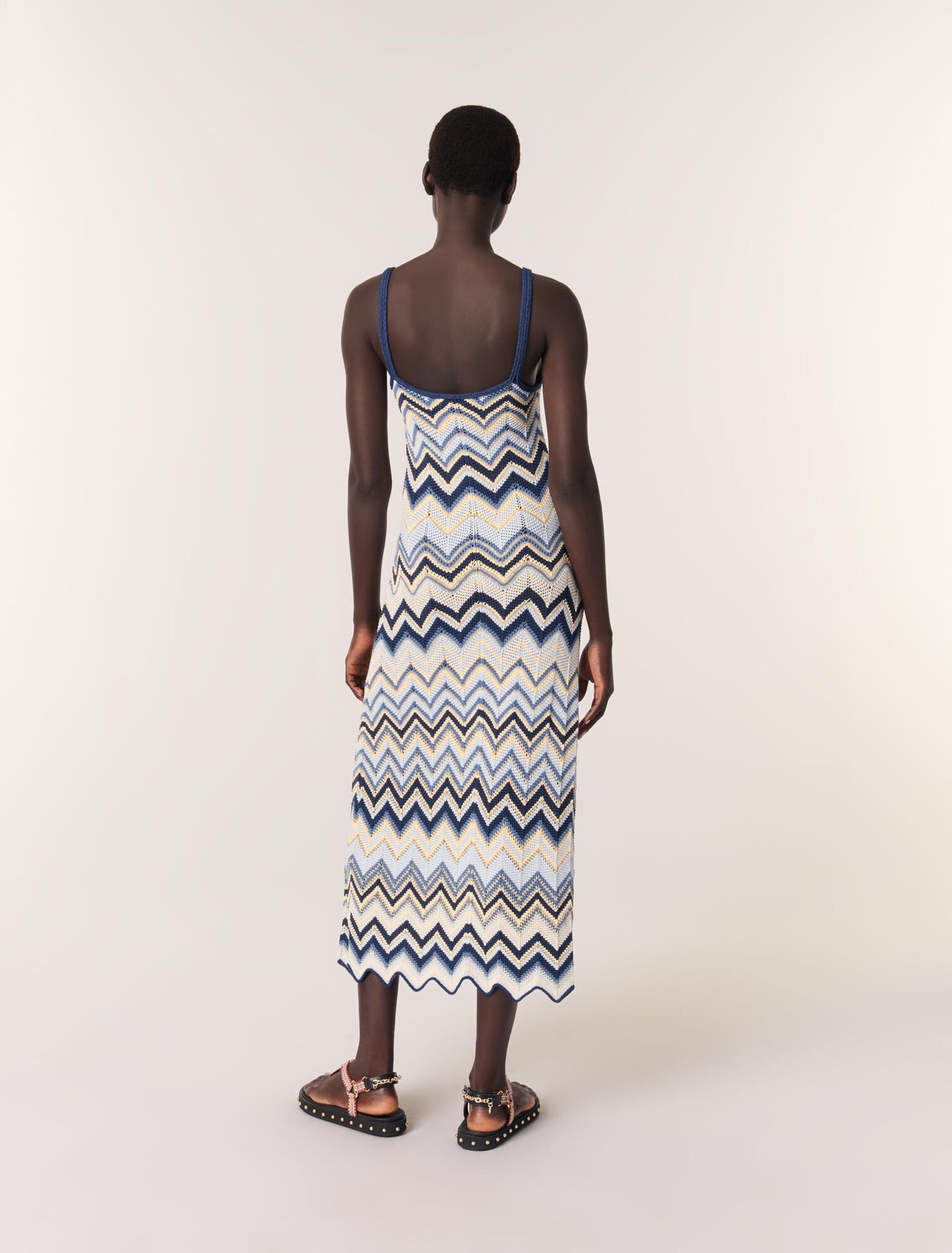 Robe longue en crochet