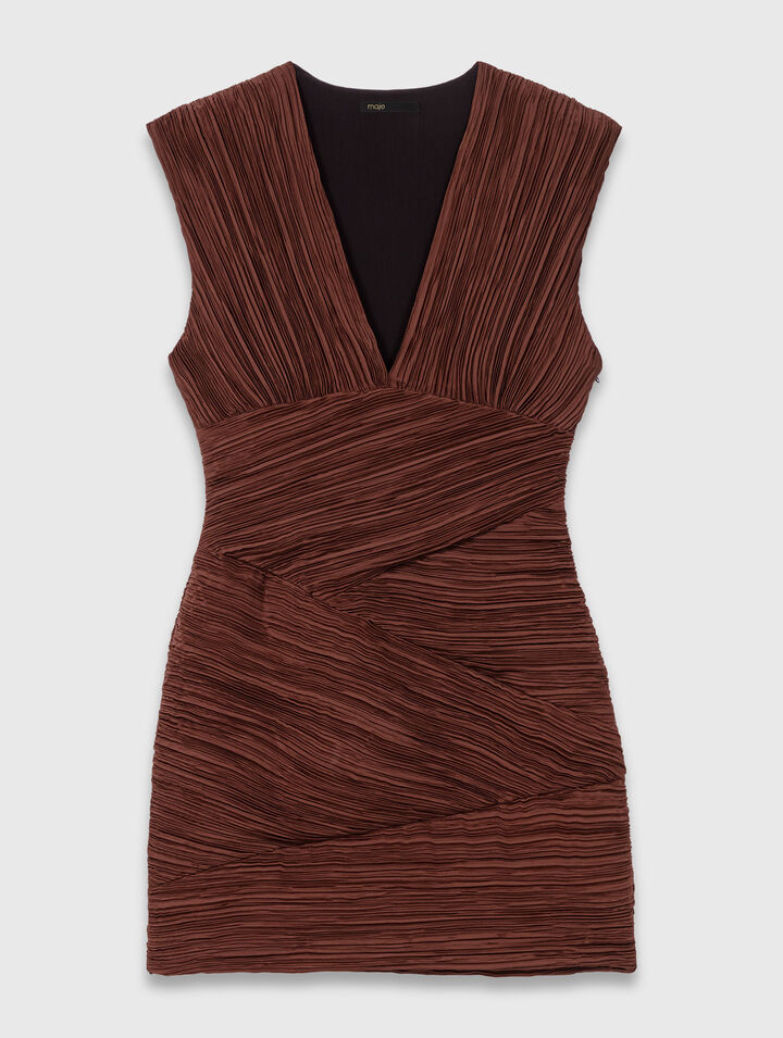 Robe courte plissée
