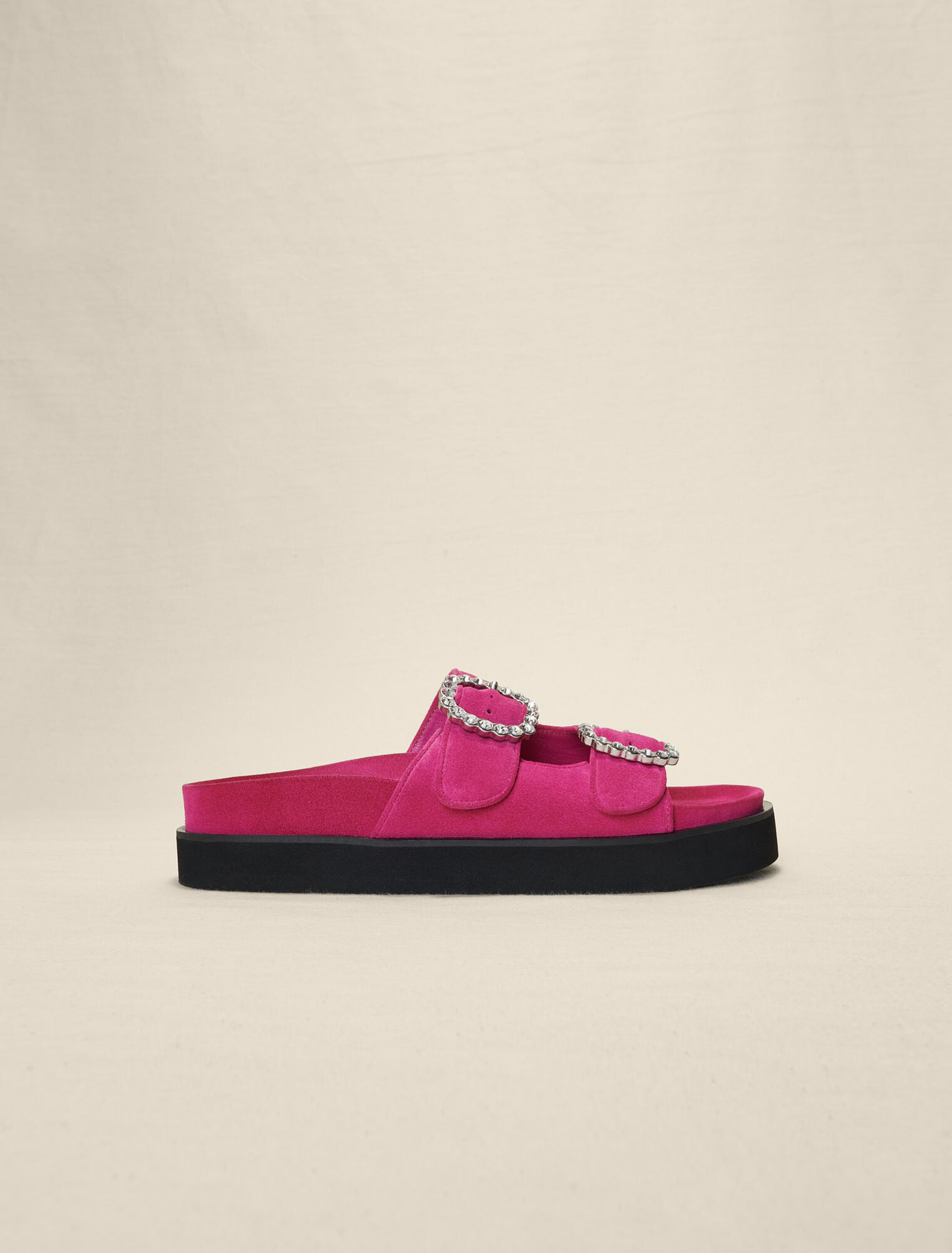 Sandales compensées à strass
