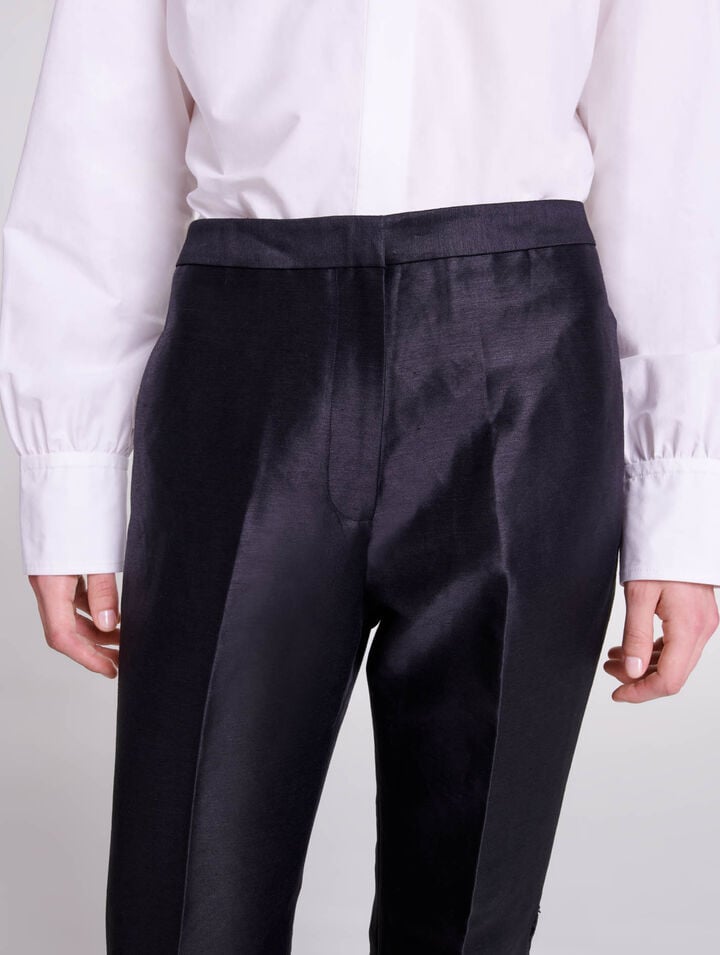 Pantalon évasé ajouré