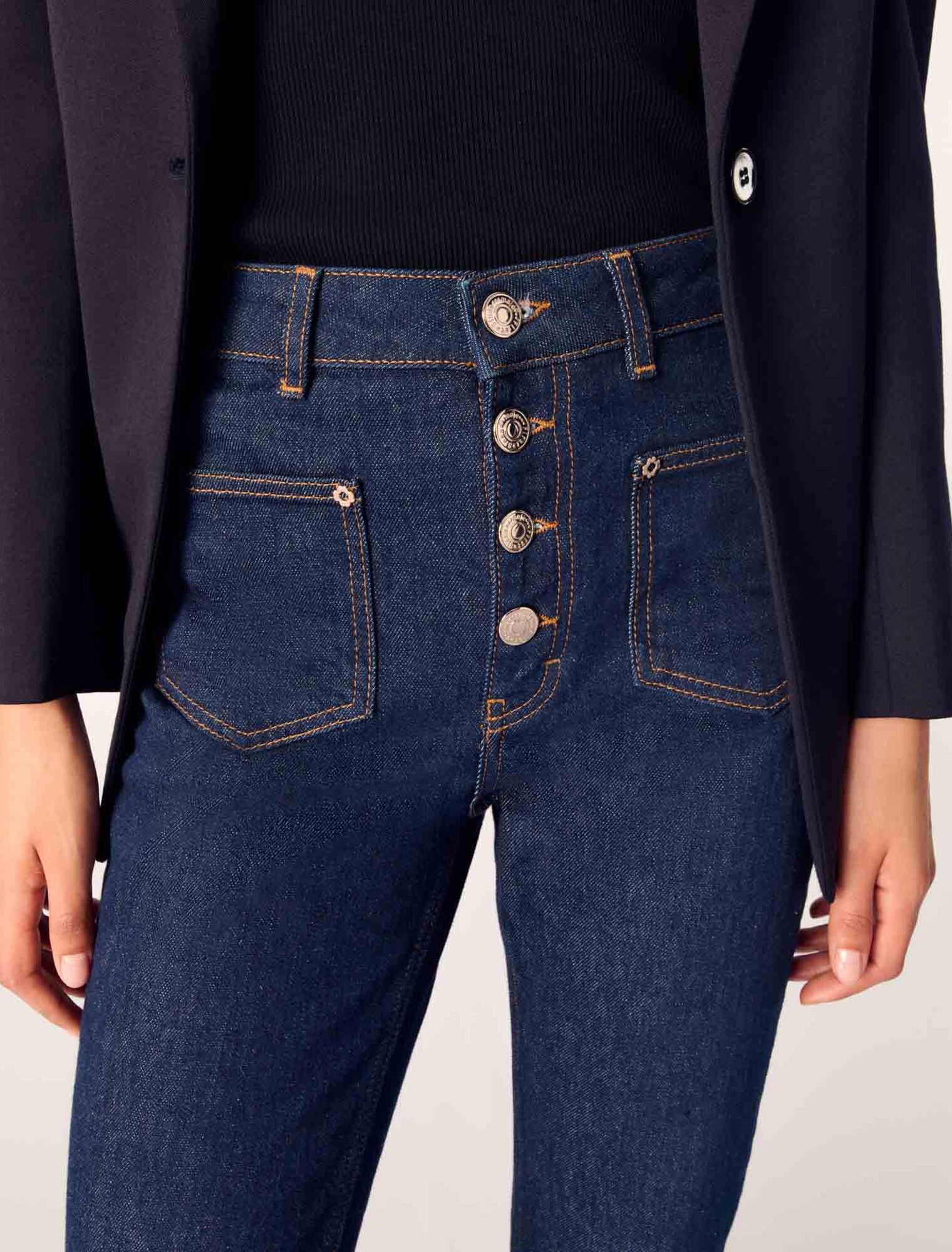 Jean denim à poches