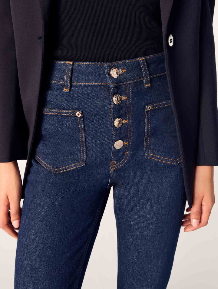 Jean denim à poches