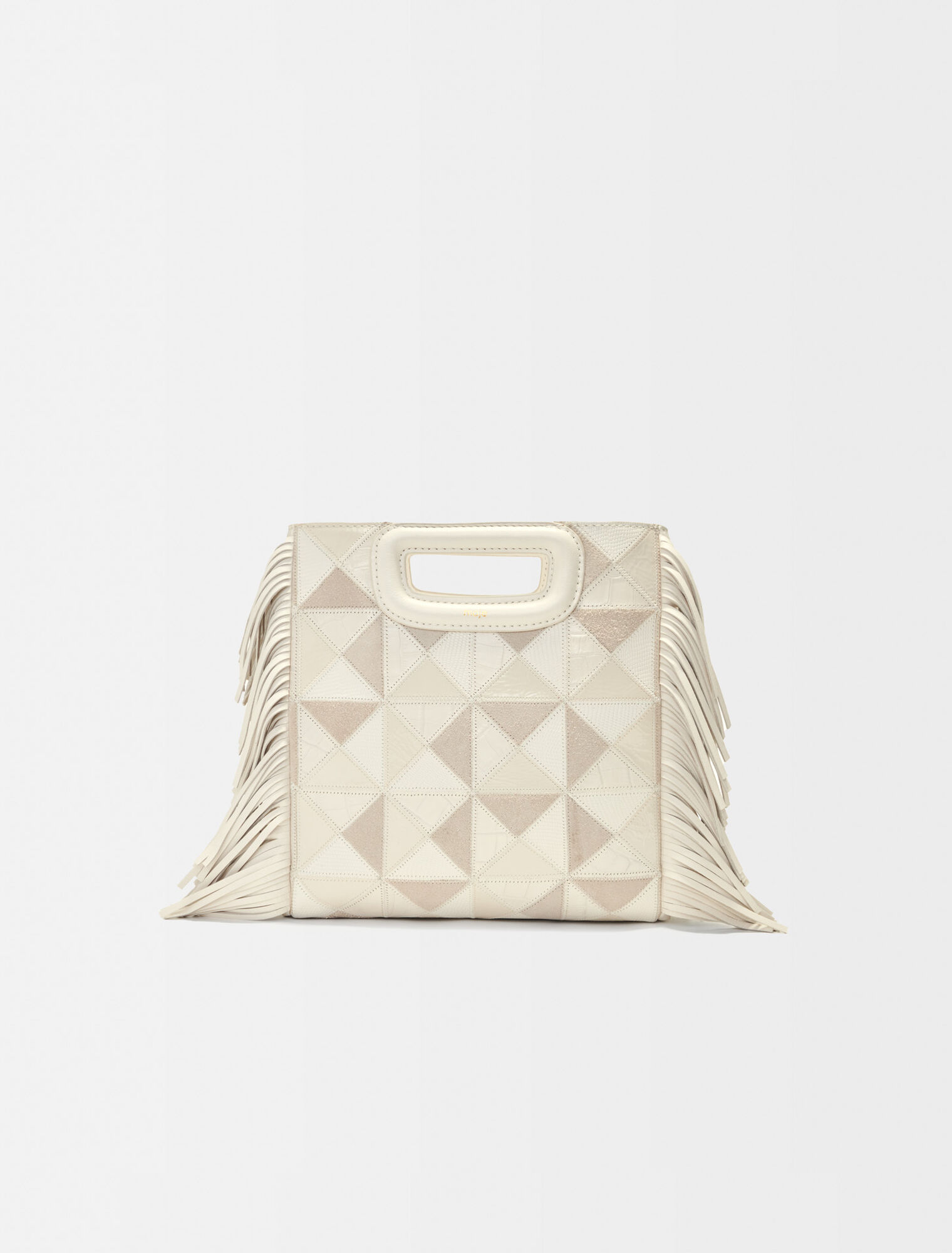 Leather M bag with patches