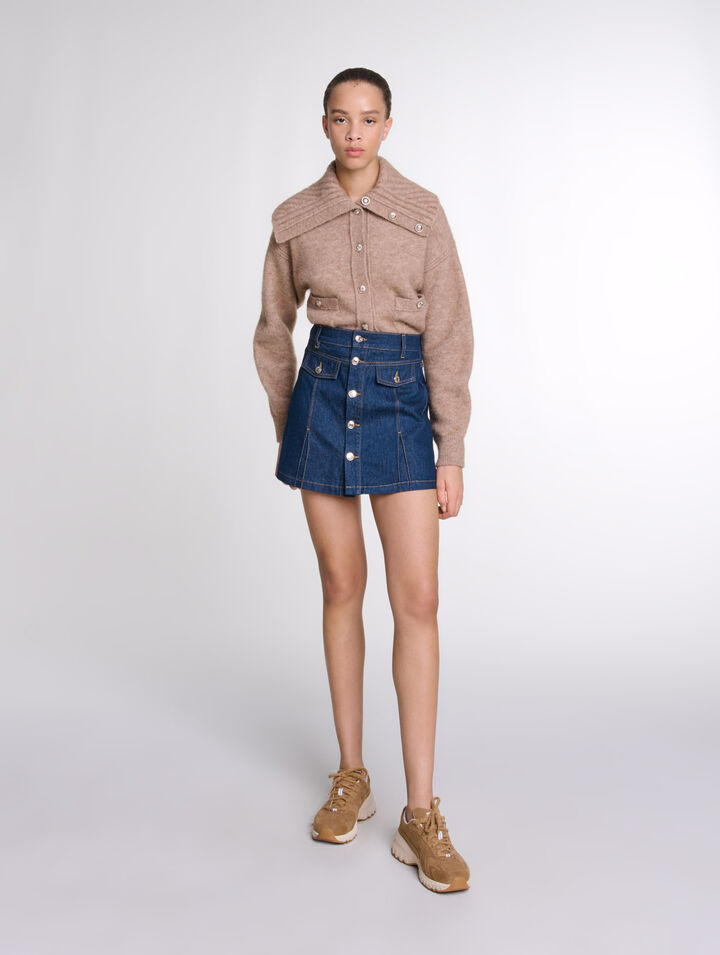 Short trompe l'œil en denim