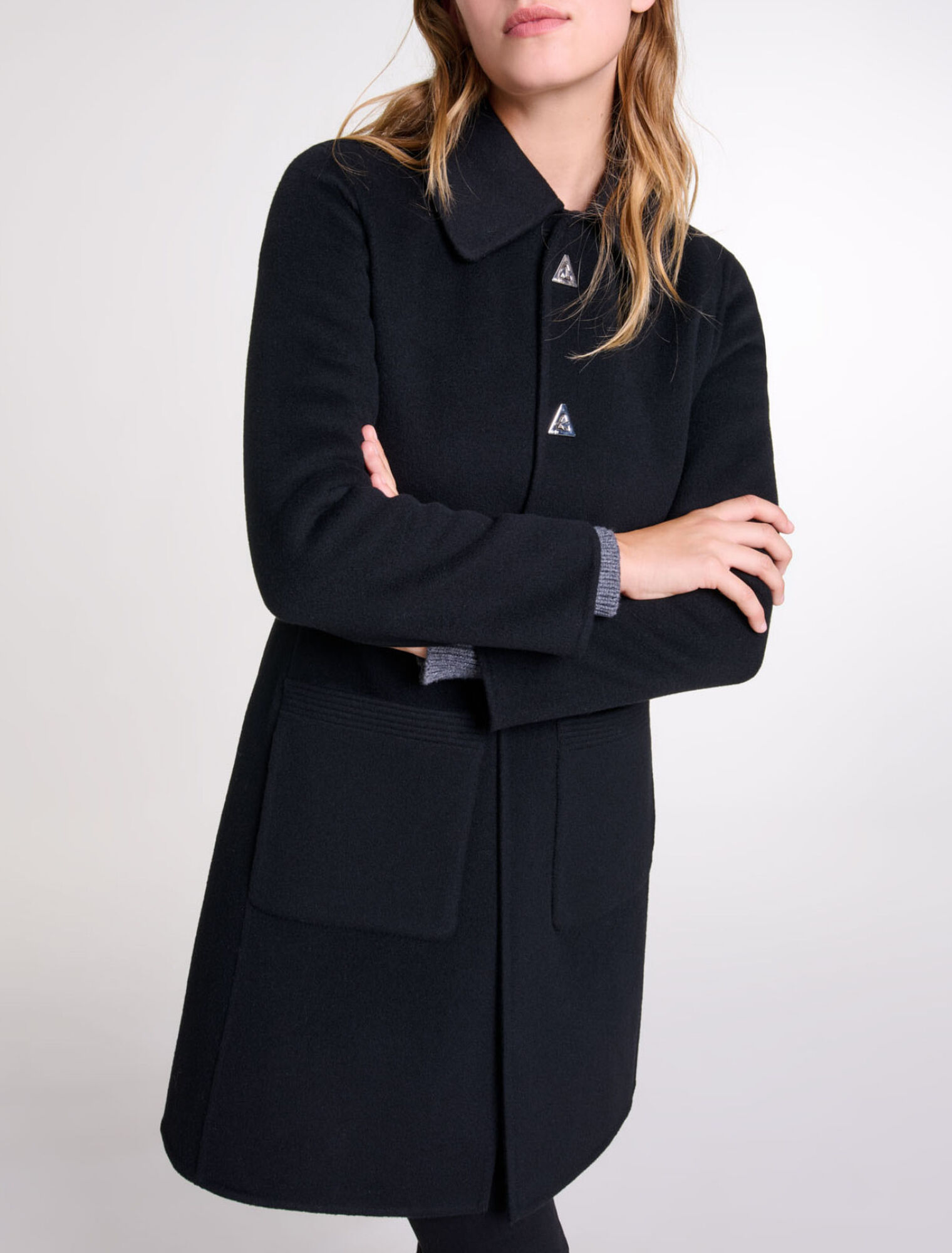 Belted mid-length coat