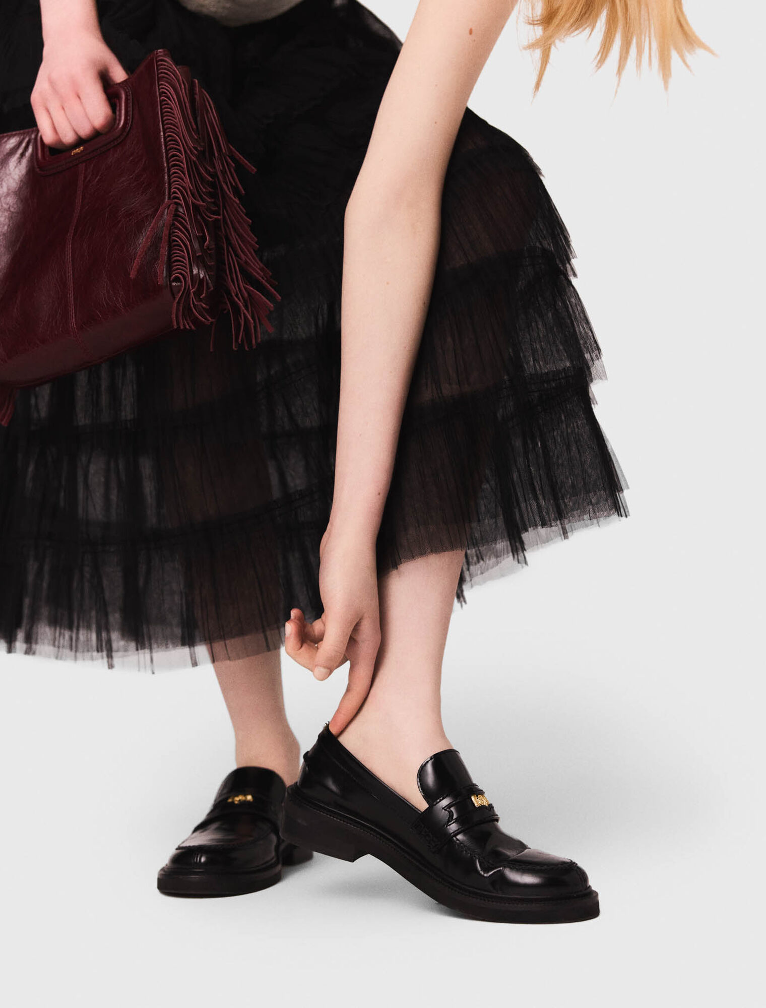 Jupe midi en tulle