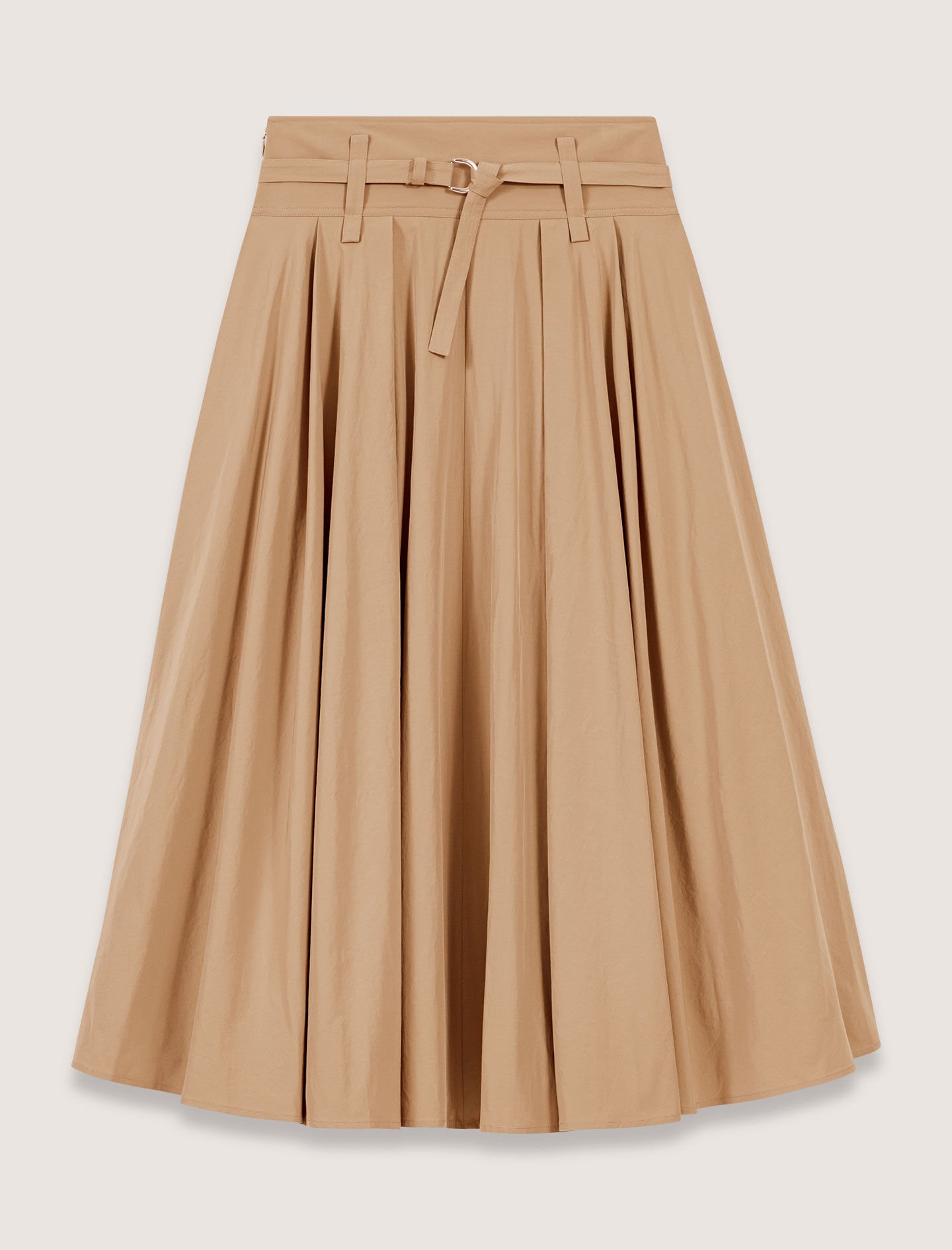 Cotton pleated maxi skirt Natural For Women | Maje