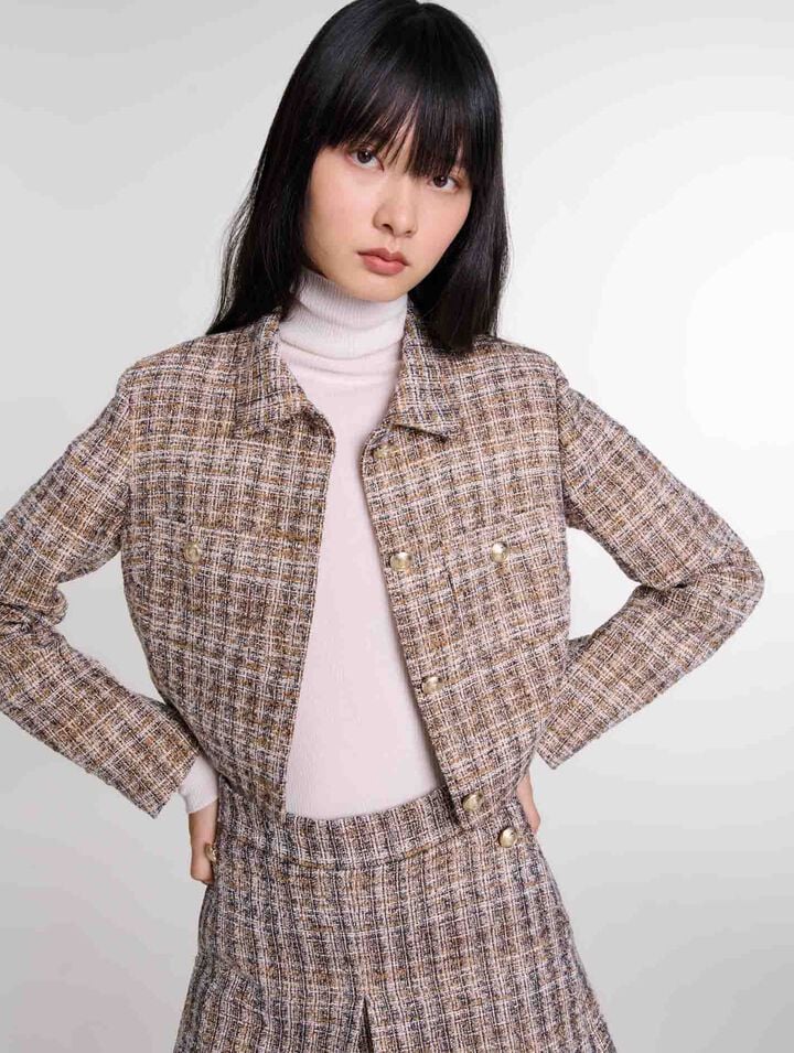 Veste courte en tweed