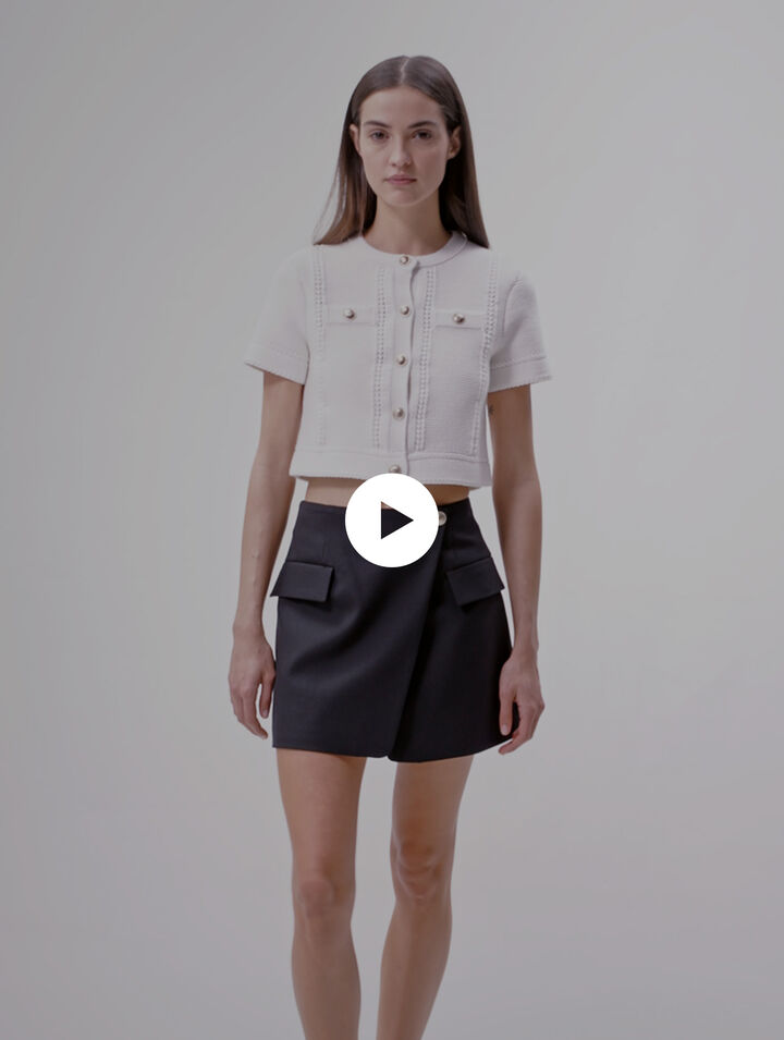 Jupe portefeuille asymétrique