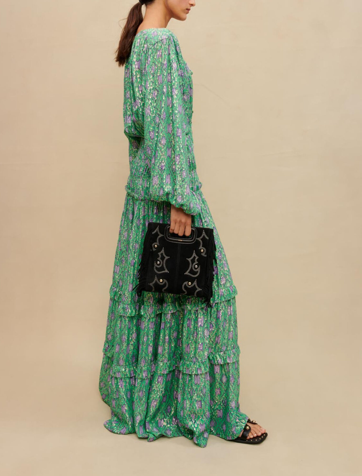 Long metallic dress