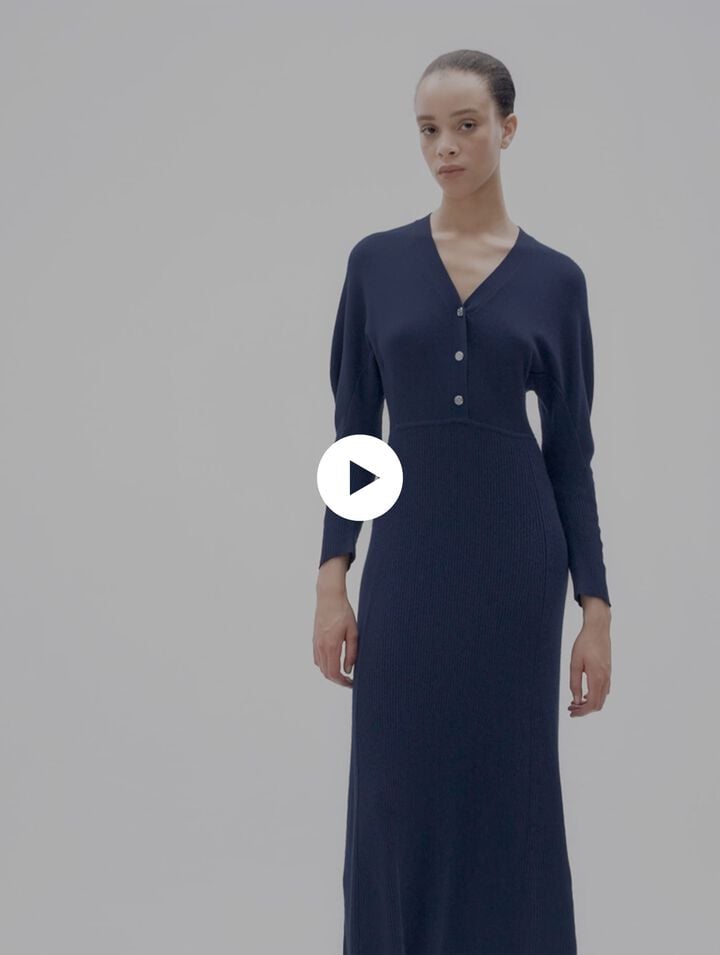 Robe longue en maille