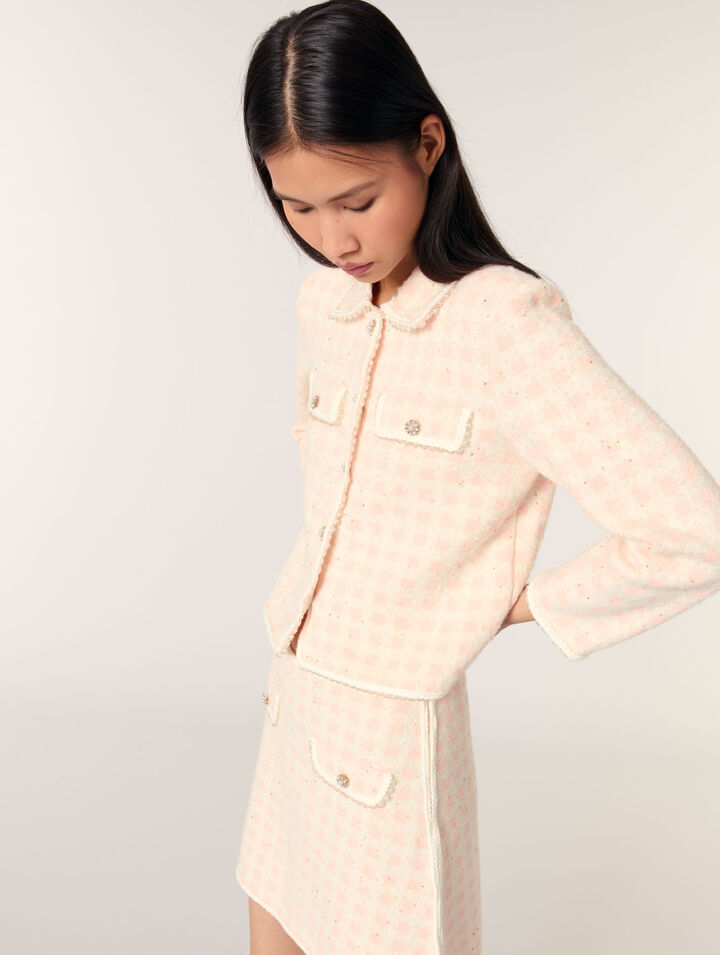 Veste en maille effet tweed