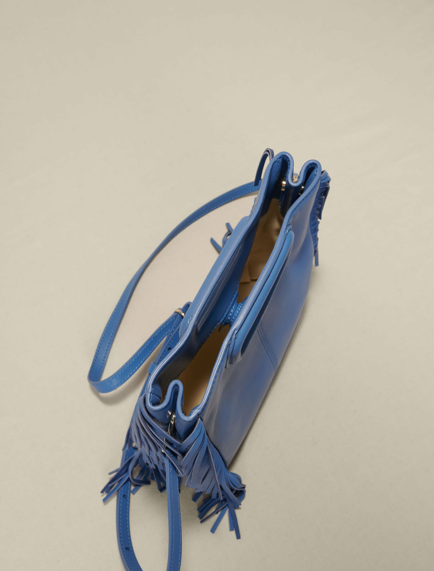 Sac M en cuir à franges