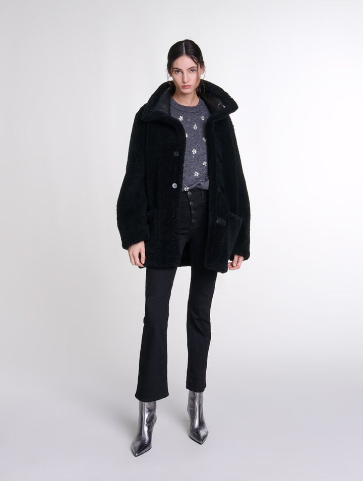 Manteau en cuir réversible