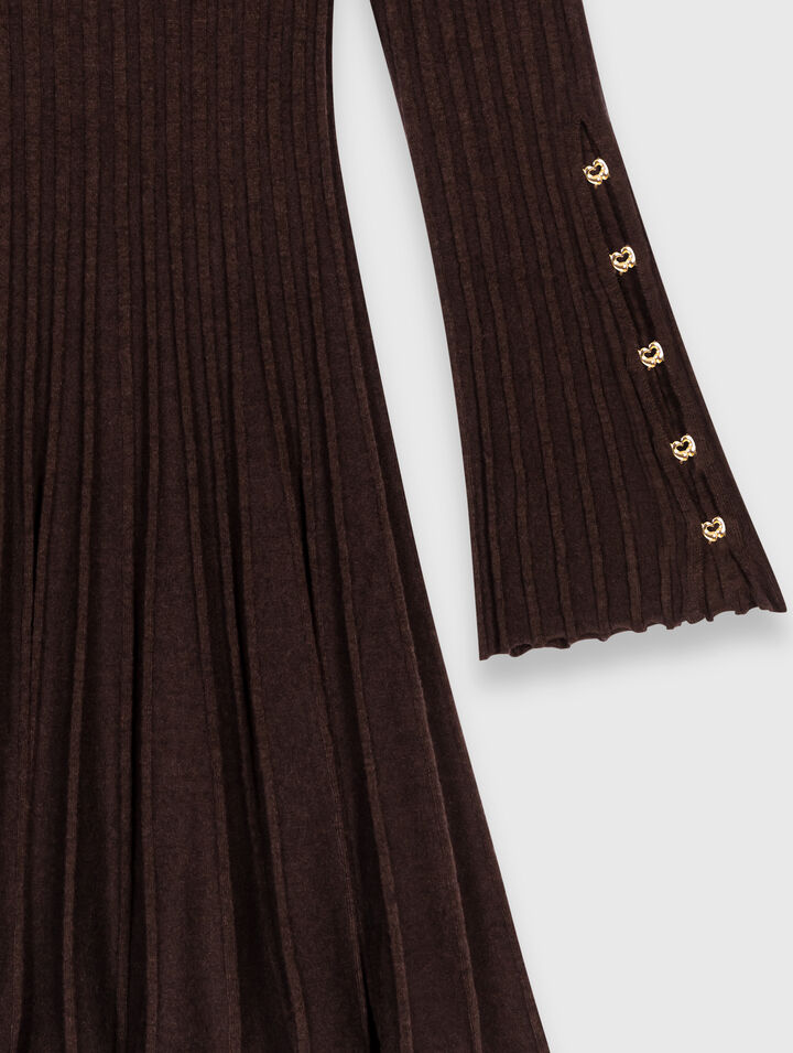 High-neck short skater dress
