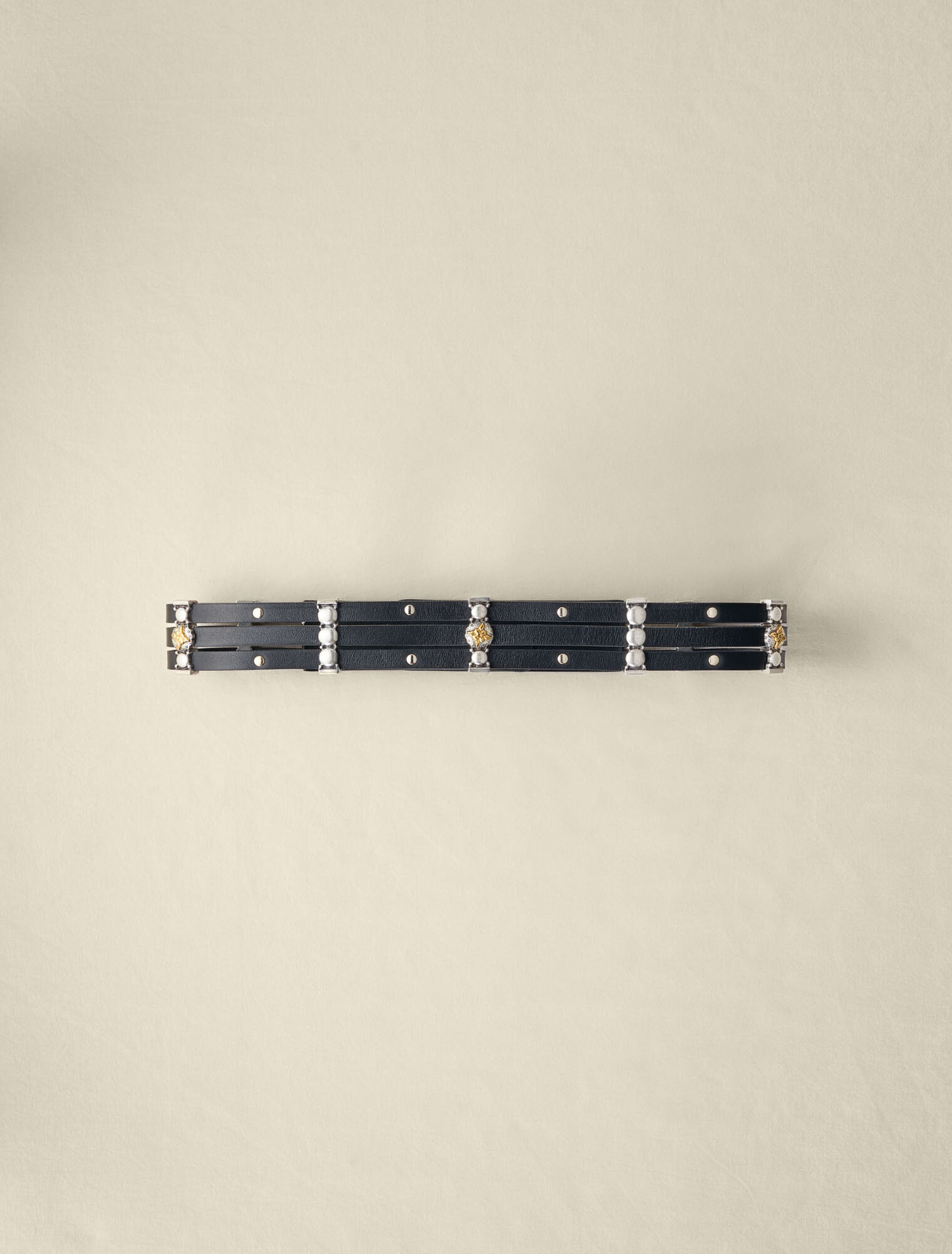 Ceinture en cuir à rivets