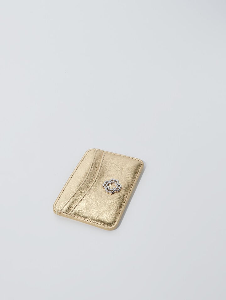 Porte carte en cuir craquelé